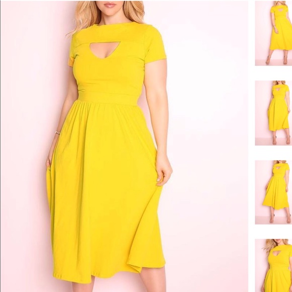 Dresses & Skirts - ❤️LAST 1❤️NWT Yellow Skater Dress